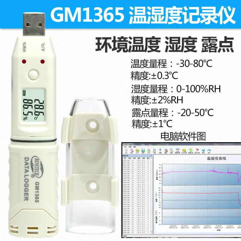 溫濕計 濕度記錄儀 標智數字溫 室內環境溫濕度檢測儀記錄器帶報警 6