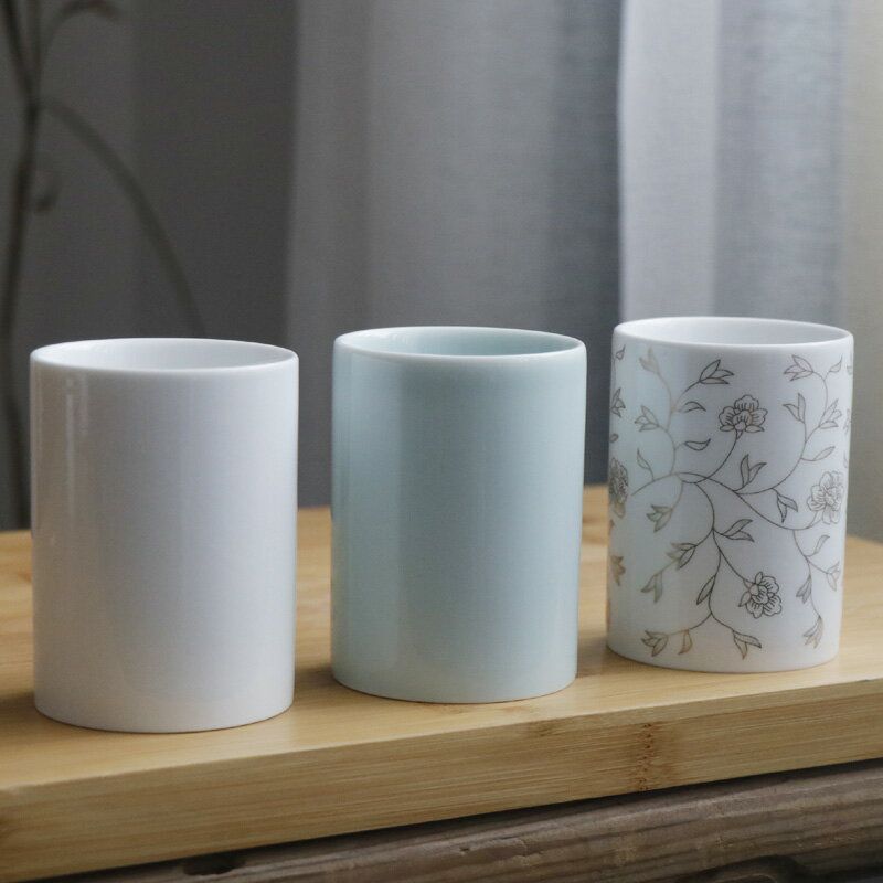 陶瓷茶杯家用水杯單杯主人杯大號直口杯品茗杯牛奶咖啡杯白瓷簡約
