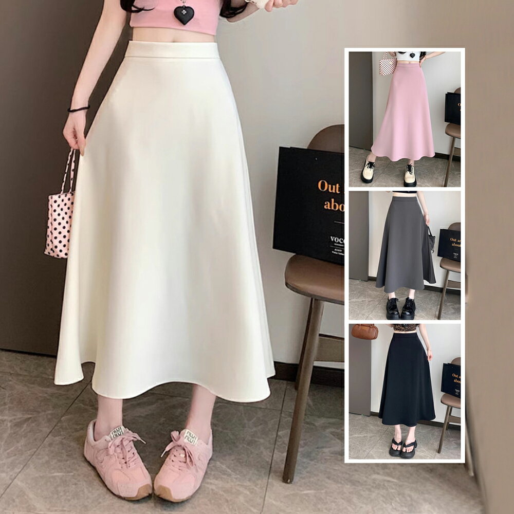 ＊ORead＊韓版純色薄料半身裙(4色S~XL)