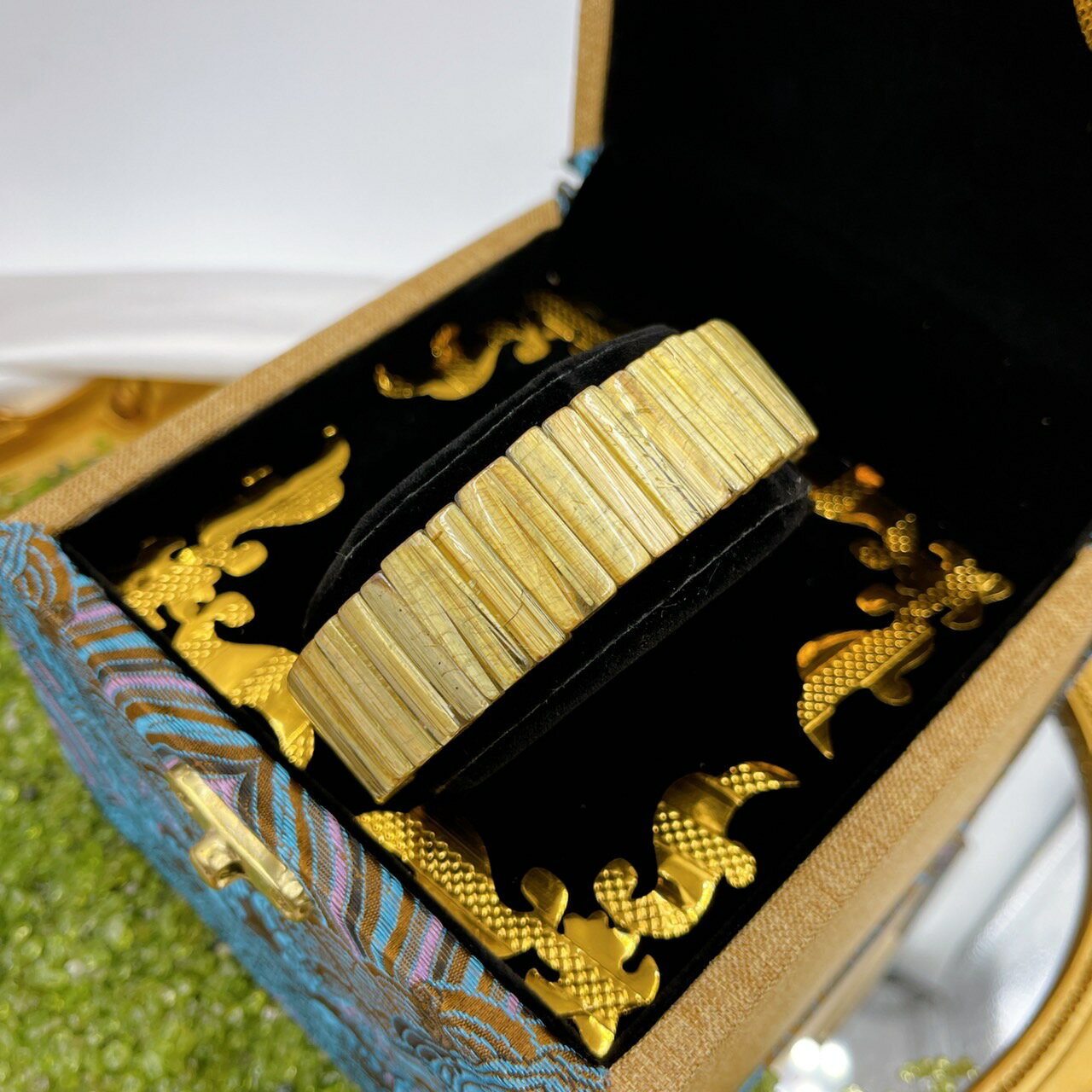 Sweet Heart 田芯精選 精品收藏級 清料 大阪絲 滿鈦 金磚 鈦晶手排 19mm 增加財運 主財、貴人