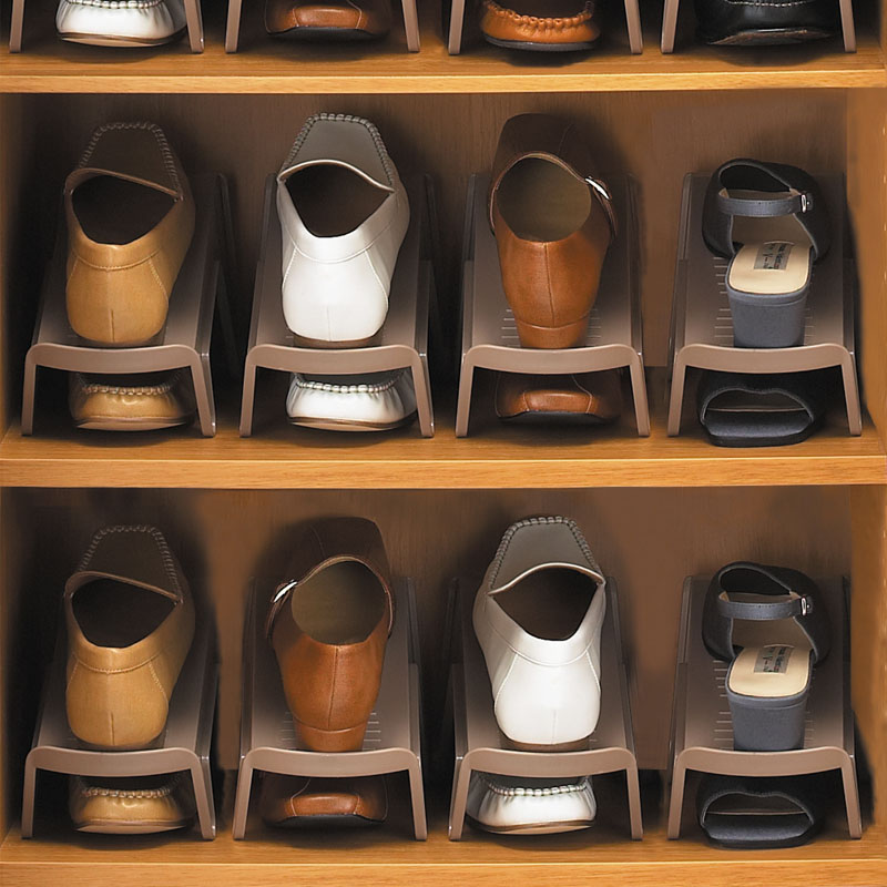 鞋架 鞋櫃 鞋子收納 日本進口簡約創意雙層鞋架簡易家用鞋柜收納架分層塑料鞋子置物架 全館免運