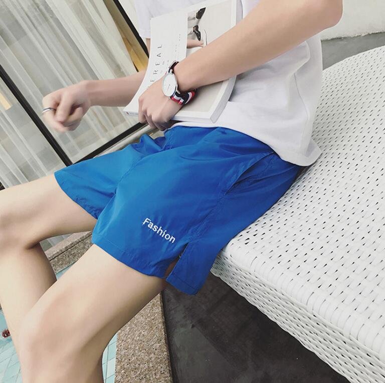 FINDSENSE品牌 男 潮 寬鬆薄款 糖果色螢光色 休閒短褲 沙灘短褲