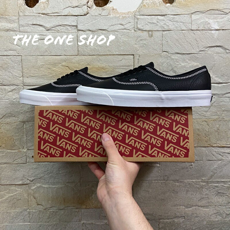 VANS White Mountaineering Authentic 44 D 黑色皮革VN0A7Q5CBMX