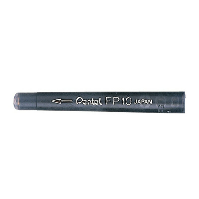 【Pentel飛龍】FP10-A 攜帶型卡式毛筆專用補充墨管 4入 /包