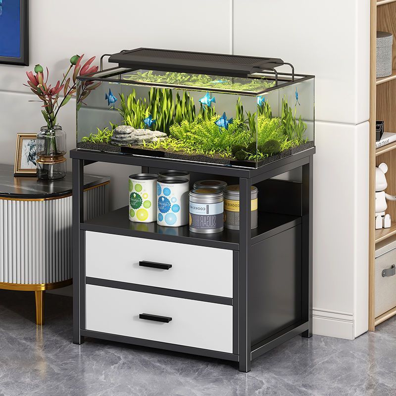 新款魚缸架子花架客廳落地式魚缸小型家用收納置物架多層飲水機架