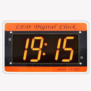 LED大字幕壁掛電子鐘 ZX-35C 具鬧鐘功能 日期顯示 整點報時 橘光 時鐘 掛鐘