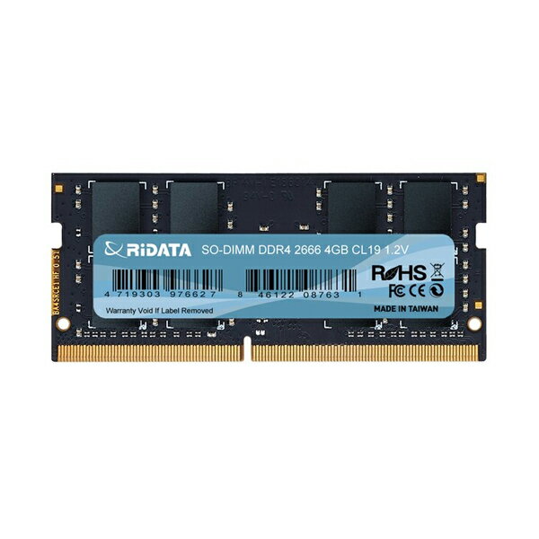 RIDATA 錸德 4GB DDR4 2666/SO-DIMM 筆記型電腦記憶體 /個 4719303976627