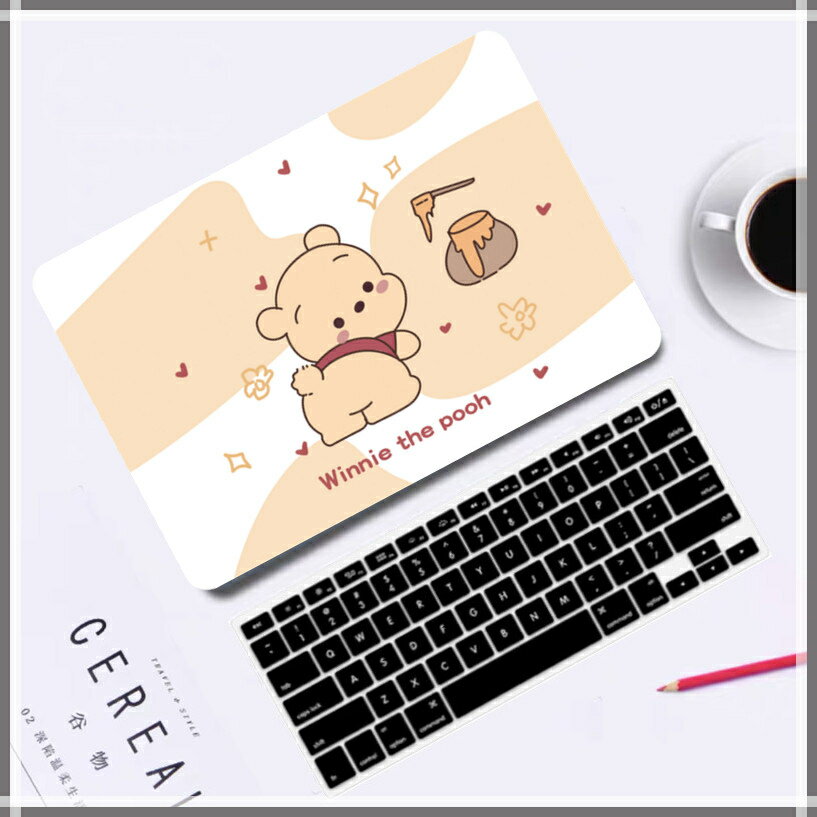 維尼熊 保護殼 適用macbookpro M1 M2 14吋 15 16吋筆電A2179保護套 macair 13.3吋