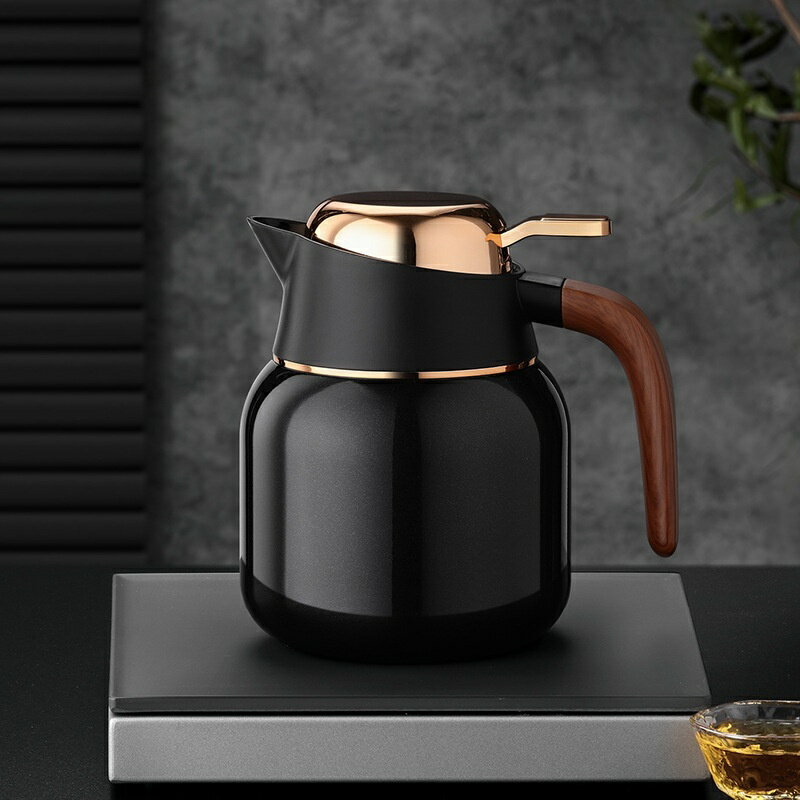 繁簡燜茶壺 傢用老白茶不銹鋼陶瓷噴塗茶水分離保溫大容量泡茶水壺