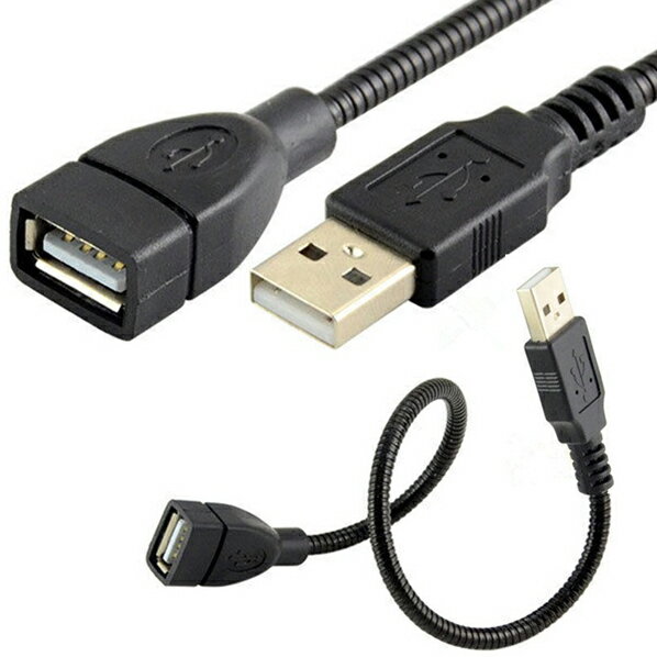 USB延長線 USB A公-A母 35公分 金屬蛇管 金屬軟管 任意彎曲 C0001-1 USB蛇管 USB線