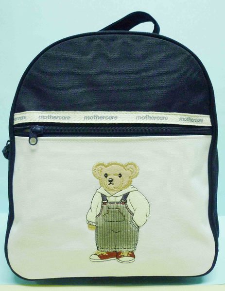 【震撼精品百貨】Teddy Bear 泰迪熊 mothercare後背包 藍白 震撼日式精品百貨