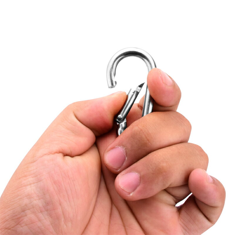 304不銹鋼彈簧扣登山扣保險扣跑道扣螺絲螺母快掛扣鏈條連接環 3