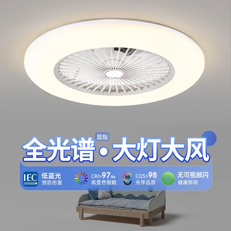 {可開發票}臥室吸頂風扇燈超薄節能靜音現代客廳餐廳帶電扇吊燈家用一體