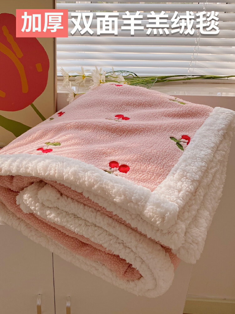 加厚小毛毯羊羔絨學生雙層加厚珊瑚絨嬰兒童蓋毯冬季寶寶午睡毯子
