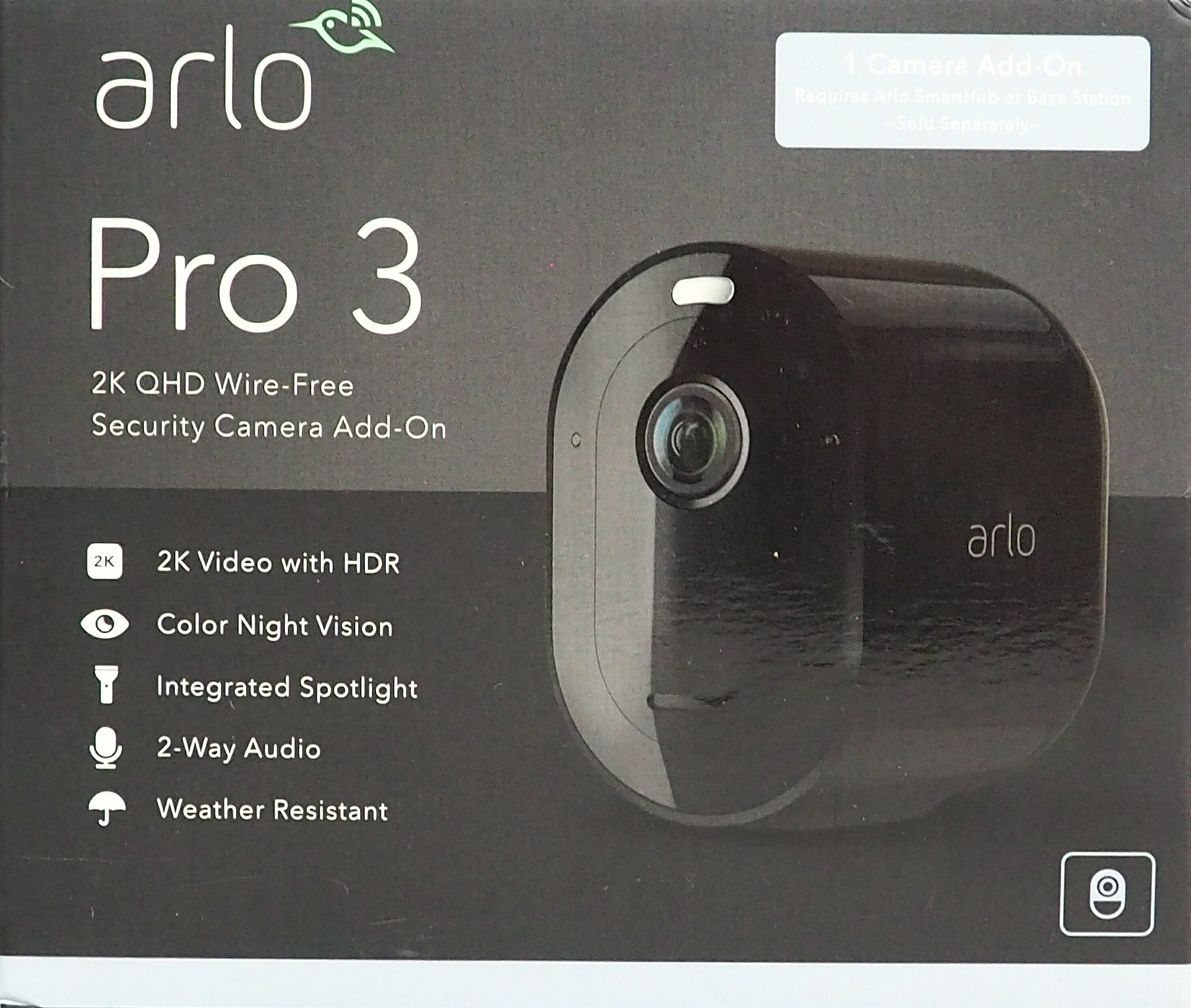 Pro 3 Indoor//Outdoor 2K HDR Wire Free Security Camera
