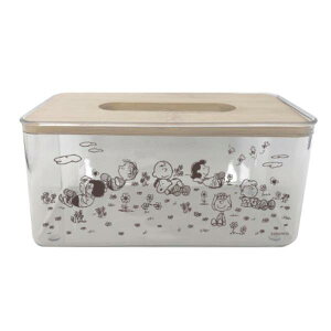 真愛日本 史努比 SNOOPY 大自然 透明和 面紙盒 收納盒 小物收納盒 禮物 FT73