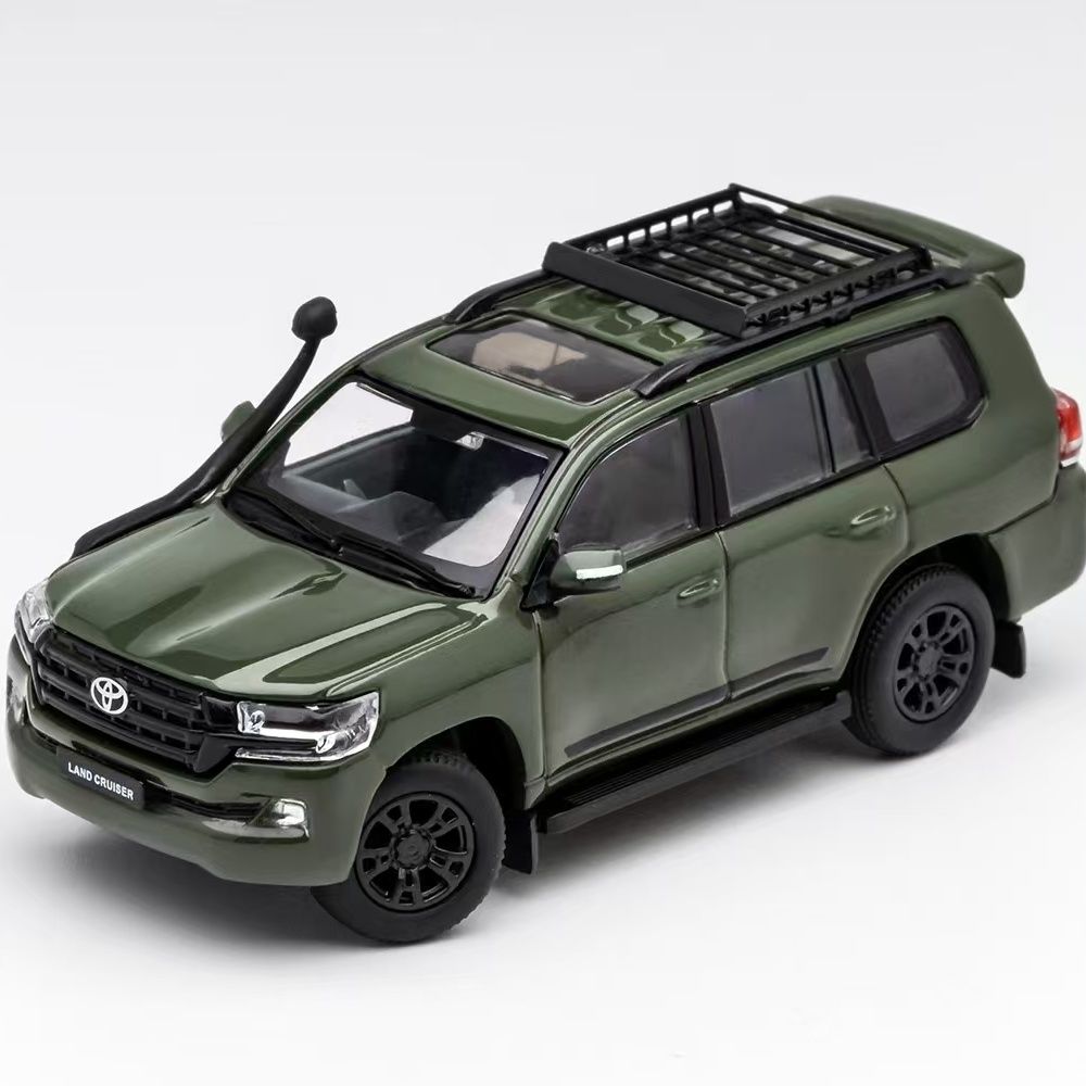 限時下殺！免運 豐田車模 汽車車模 汽車模型 車模 GCD 1:64 豐田蘭德酷路澤陸巡LC200 揹包升級款 模擬合金汽車模型 八折下殺 可開發票 特價出