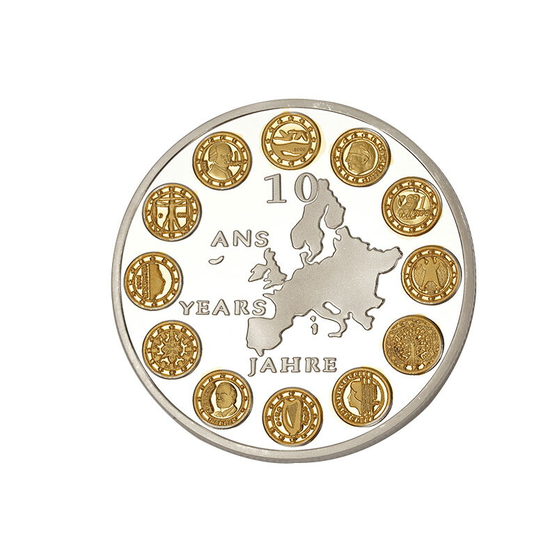 歐盟紀念章 十二國鍍金裝飾工藝品創意禮品時尚雙色裝飾硬幣禮物 4