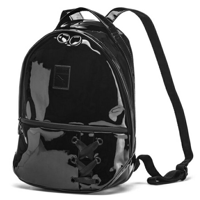 PUMA Prime Archive Crush Backpack 背包 後背包 休閒 皮革 亮面 黑【運動世界】07580701【APP限定 | 單筆滿799元結帳輸入序號『GT-MEN1906』再折70元】