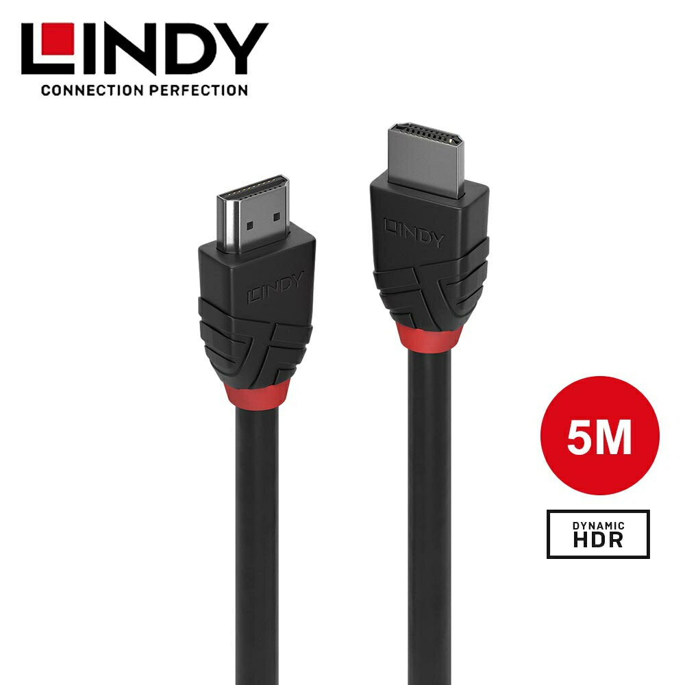 【LINDY 林帝】36774 BLACK 8K HDMI Type-A/公 to 公 傳輸線-5M【三井3C】