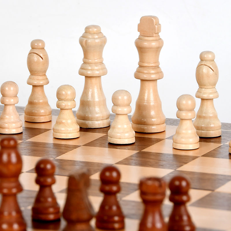 象棋 國際象棋 國際象棋磁性實木全套大號精致兒童折疊式木質棋盤西洋棋比賽專用 可開發票