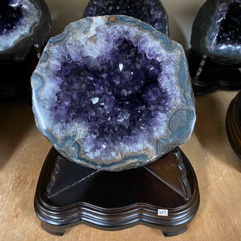天然 烏拉圭🇺🇾5A財寶袋圓洞型 紫晶洞 紫水晶洞 靠山 天然聚寶甕 😘系列 3.3kg 編號:417