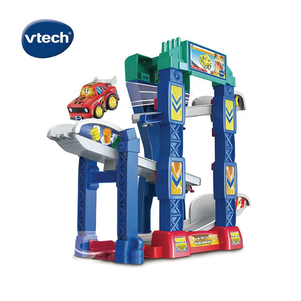 Vtech 聲光城市嘟嘟車｜4合1賽車場軌道組【悅兒園婦幼生活館】