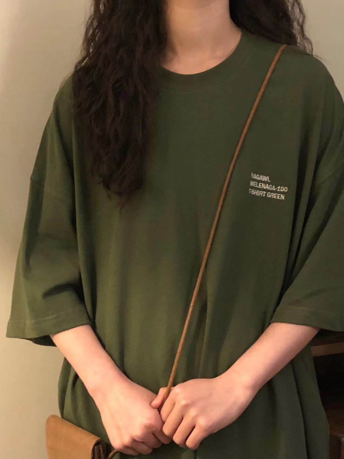 短袖T恤百搭闊腿褲套裝/單件港風日系寬松簡約兩件套