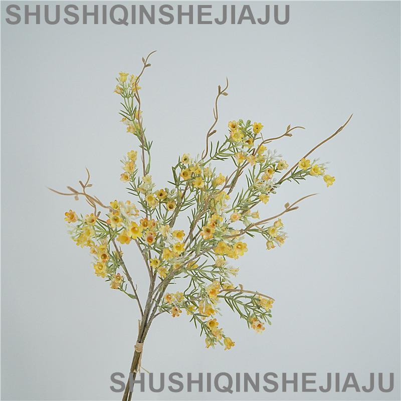 滿280元出貨 仿真花 假花 可開發票 小清新自然系仿真花把束吊鐘果鈴蘭花新娘手捧花束搭配花diy配飾