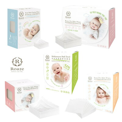 【布巾/乾濕兩用巾】【Roaze 柔仕】乾濕兩用紗布巾 寶寶口腔清潔紗布 拋棄式洗澡巾 濕紙巾