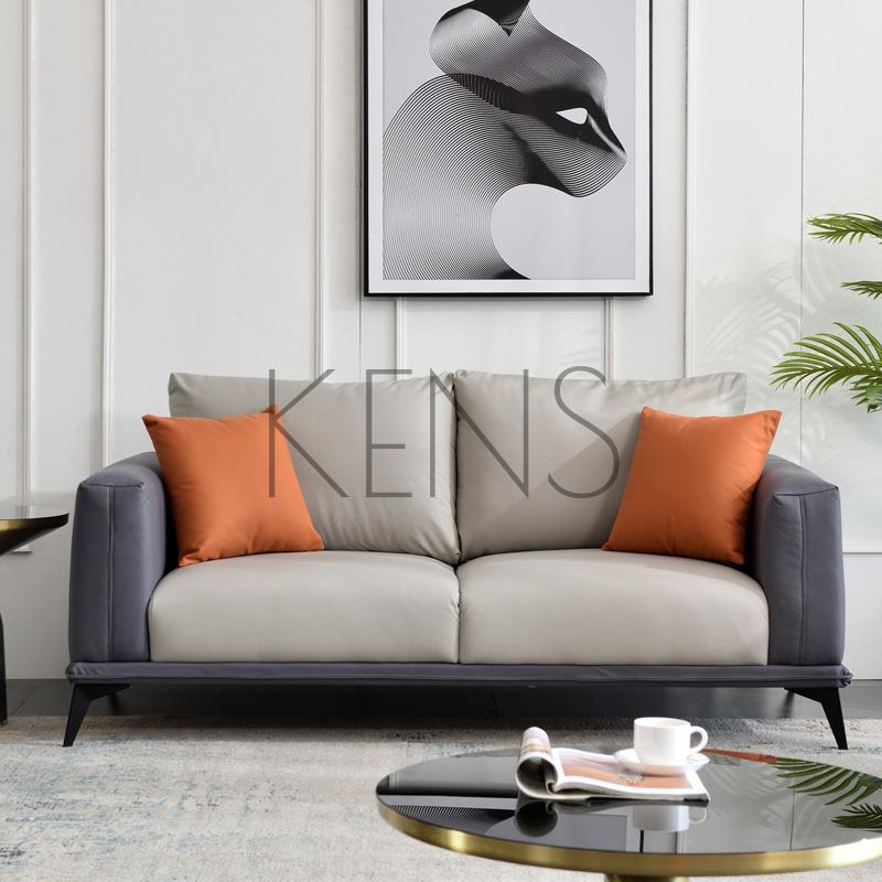 【KENS】沙發 沙發椅 意式極簡布藝沙發三人沙發科技布小戶型客廳組合沙發公寓沙發單雙