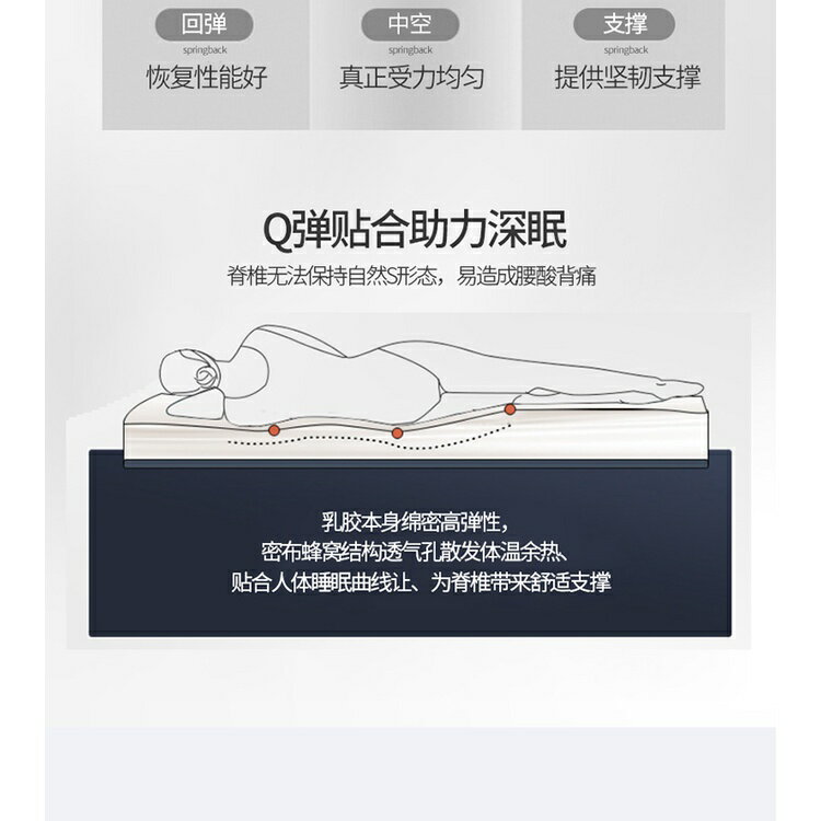 可訂製2022新款 泰國乳膠床墊 乳膠床墊單人 天然乳膠墊 乳膠床墊雙人 6cm 10cm加厚床墊 乳膠床墊 7