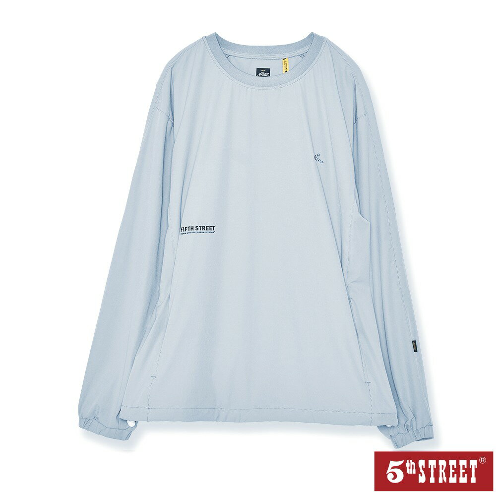 男裝 長袖 T恤 工裝 輕裝 機能 尼龍 TEE 上衣 淺灰色 (530180) 【5th STREET】【APP下單天天10%回饋】 治裝激推 最高折426