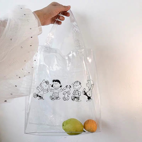 史努比 透明 手提袋 包包 小包 購物袋 海灘包 防水 可愛 卡通 果凍包 史奴比 韓國 正韓 ANNA S.199