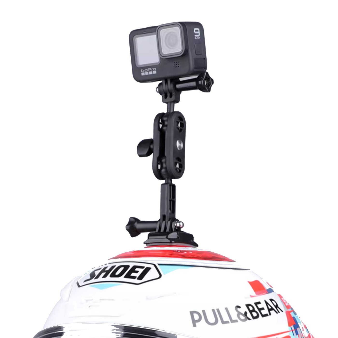 【中壢NOVA-水世界】GoPro Action 運動相機通用【安全帽黏貼支架組】側拍 360度 雙球頭調整 快拆底座
