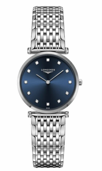 LONGINES L45124976 嘉嵐系列石英時尚腕錶/藍面 29mm