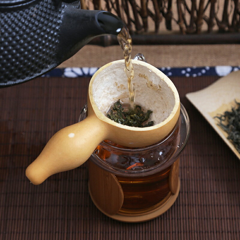 天然葫蘆茶濾 茶漏個性茶葉過濾網勺 創意功夫茶具配件茶道零配小