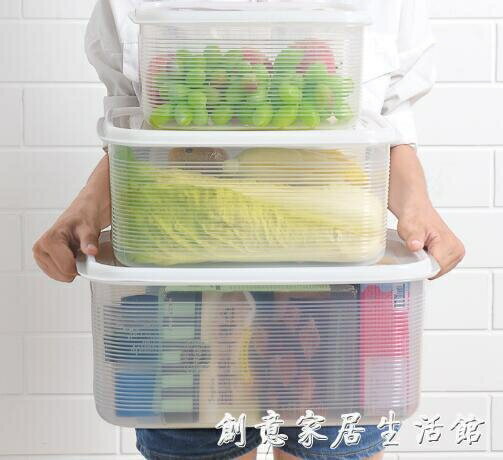 超夯新品~~八折優惠 大容量冰箱食品收納盒廚房塑料冷凍儲物蔬菜保鮮盒密封長方形帶蓋【城市玩家】