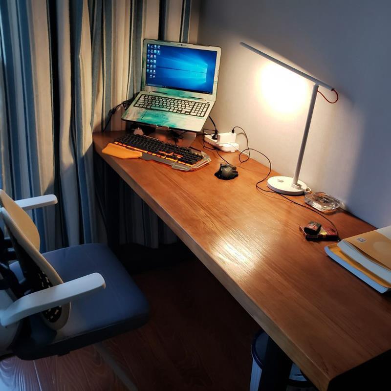 【免運】開發票 美式工作臺式電腦桌實木寫字書桌loft電競雙人桌簡易家用轉角桌子