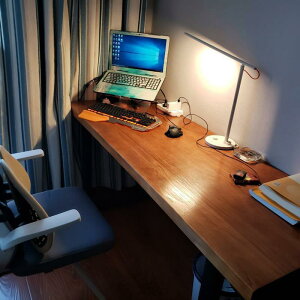【免運】可開發票 美式工作臺式電腦桌實木寫字書桌loft電競雙人桌簡易家用轉角桌子