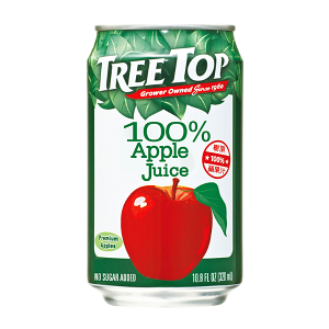 樹頂TREE TOP 100%蘋果汁 320ml x 24瓶(鋁罐) 免運費 果汁 水果汁 餐卷 瓶裝飲料 飲品 原汁 樹頂 (HS嚴選)