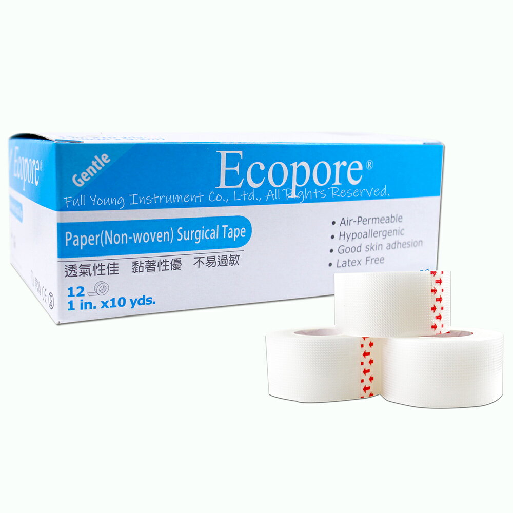 【醫康生活家】Ecopore春田 透氣醫療膠帶 一吋/半吋 (易撕、低過敏、PE膠帶)
