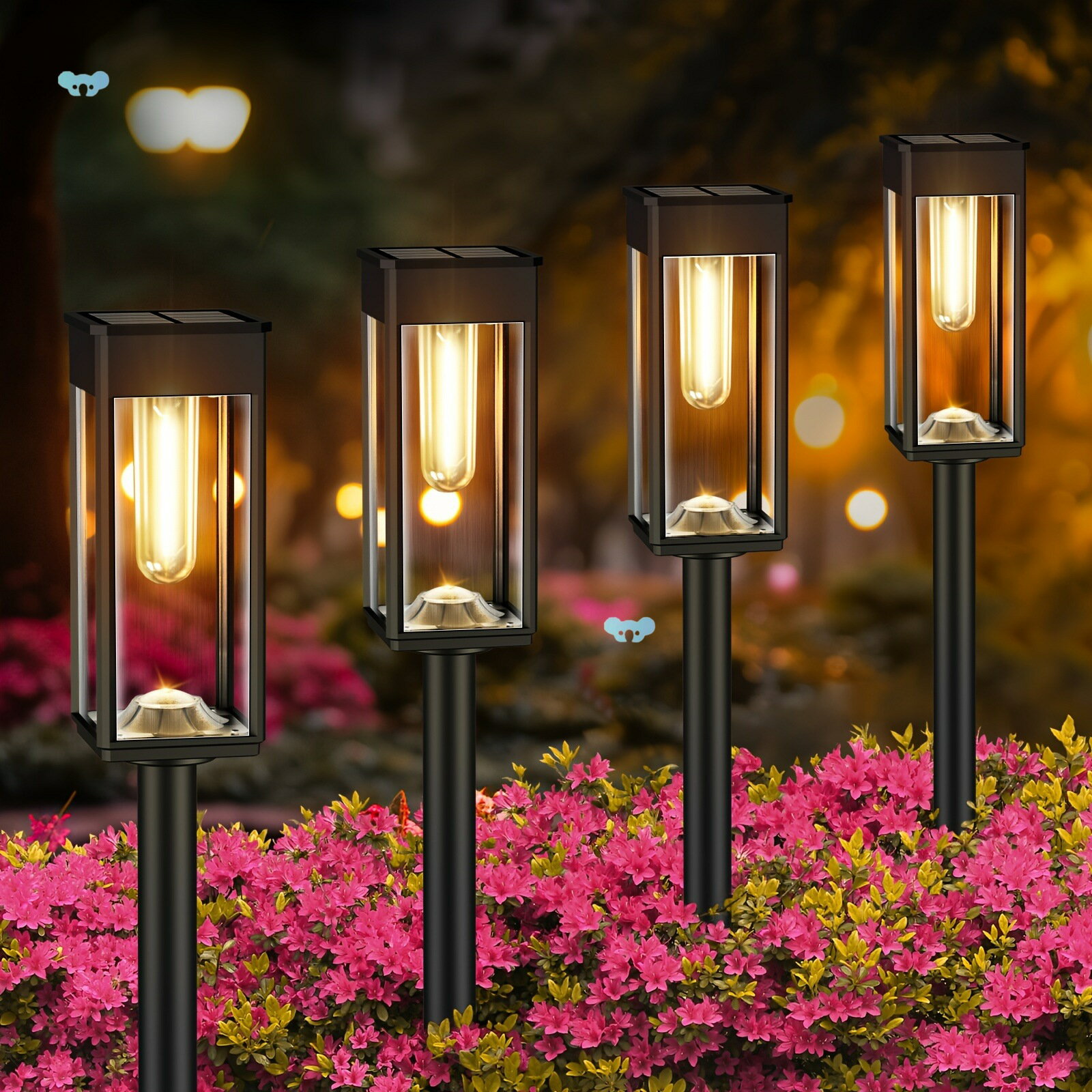 Solar Pathway Lights Outdoor, Solar Garden Lights Bright