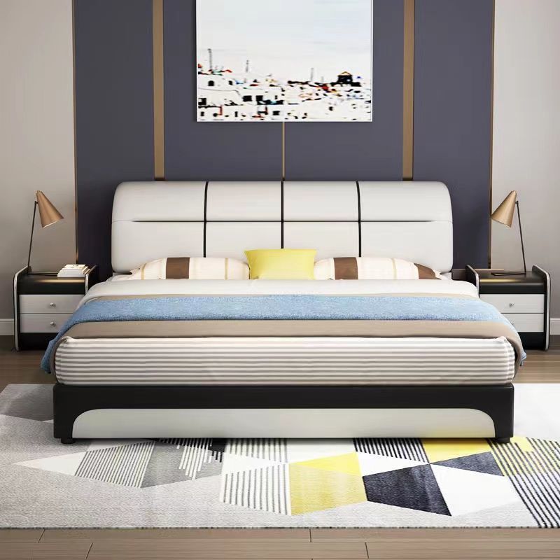 北歐意式輕奢現代簡約床雙人1.8x2米主臥氣壓儲物床1.5米皮藝婚床
