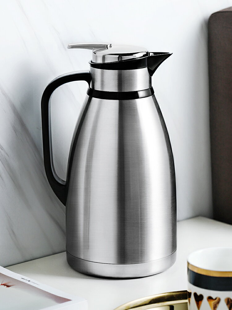 便攜家用304不銹鋼按壓式保溫壺大容量開水壺熱水瓶車載咖啡茶壺