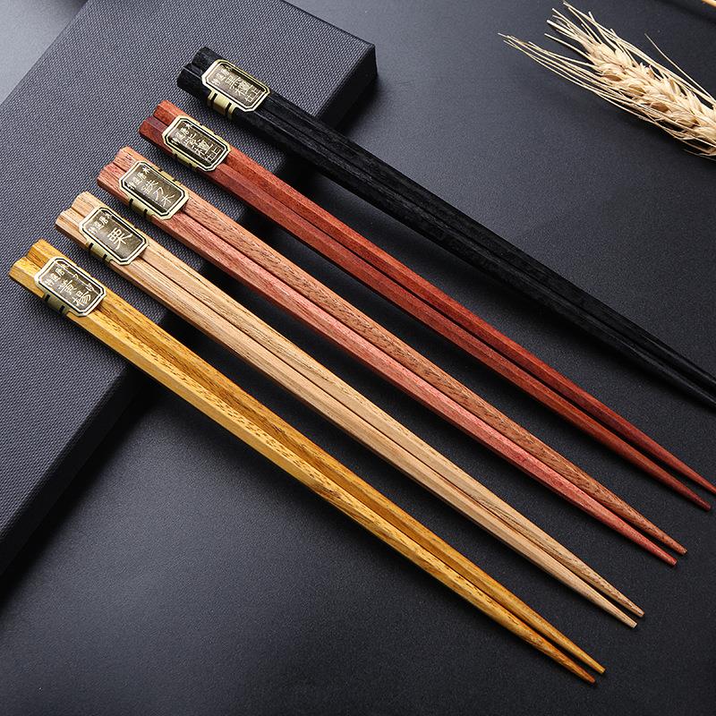 木筷子家用木質一人一筷耐高溫日式尖頭防滑高檔精致實木家庭分餐