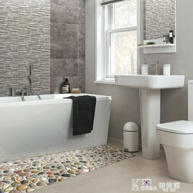 3D廚房防滑地貼防水耐磨衛生間廁所地面裝飾自黏貼紙陽台地磚翻新