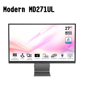【最高折200+跨店點數22%回饋】MSI 微星 Modern MD271UL 27型 4K 廣色域IPS美型螢幕