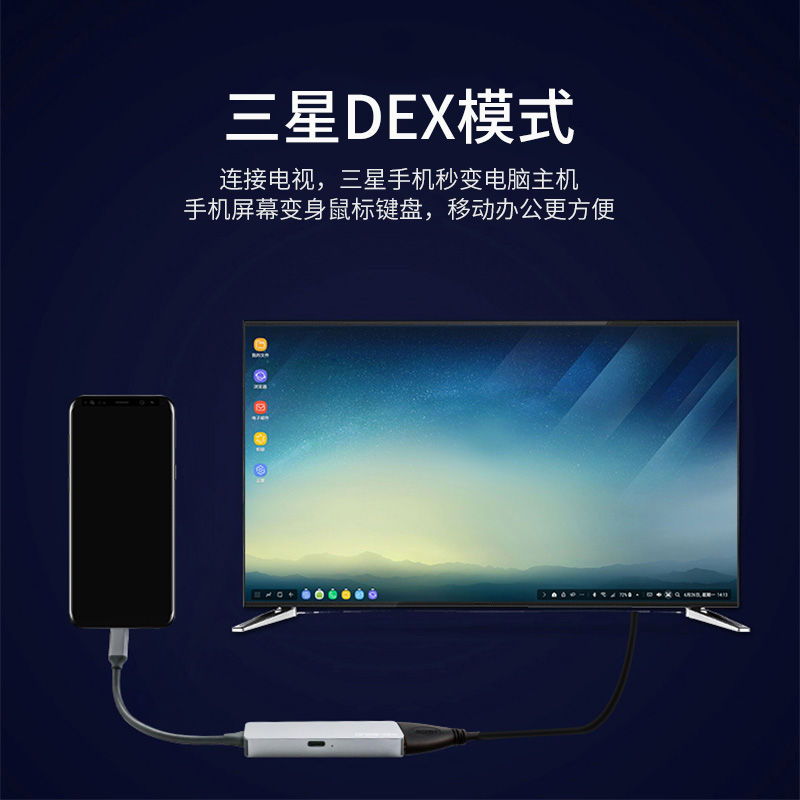 免運公司貨 適用三星dex擴充套件塢typec拓展塢轉hdmi電視s22手機連接顯示器高畫質 快速出貨