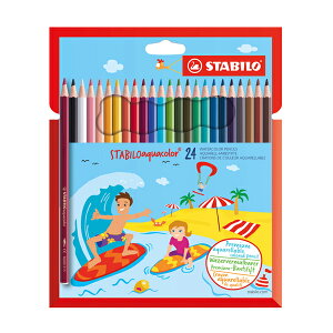 STABILO 德國 思筆樂 aquacolor 水彩樂色鉛筆 24色組 / 盒 1624-6